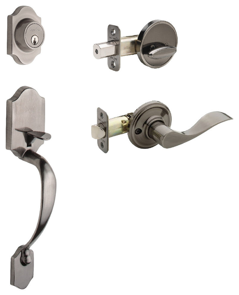 Active Handle Set, Waverlie Lever Interior Trim, Antique Nickel