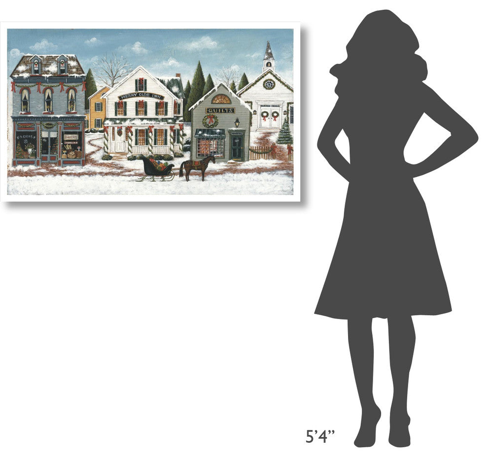 "Christmas Village I" Digital Paper Print by David Carter Brown, 46"x28"