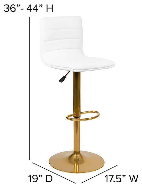 White Vinyl Barstool