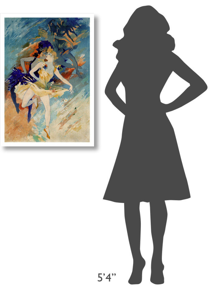 "Les Arts / La Danse" Digital Paper Print by Jules Cheret, 23"x32"