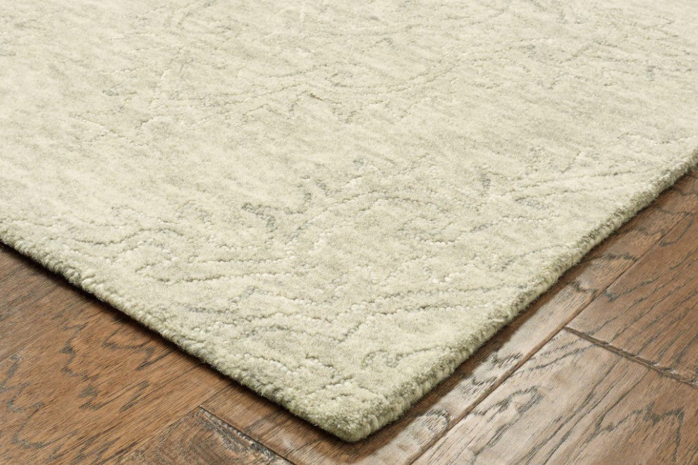 5'x8' Light Green Floral Paradise Area Rug