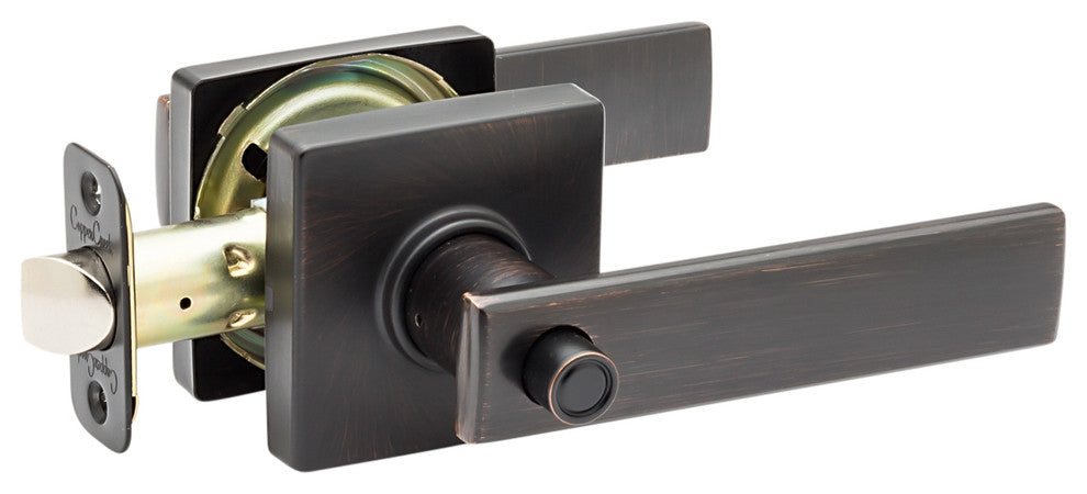 Craftsman Style Restroom Lever, Tuscan Bronze