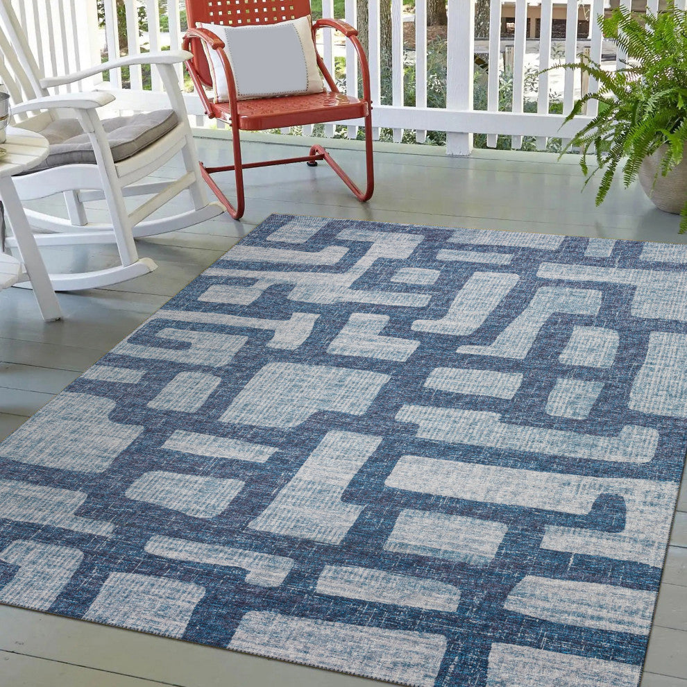 Indoor/Outdoor Sedona SN4 Storm Machine Washable 8' x 10' Rug