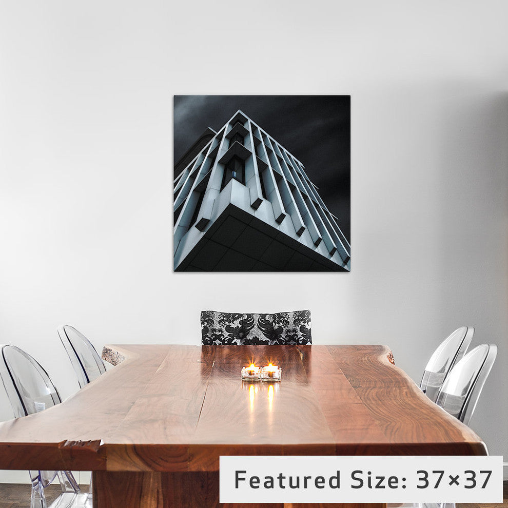 "Blue Bloc" by Gilbert Claes, 12x12x1.5
