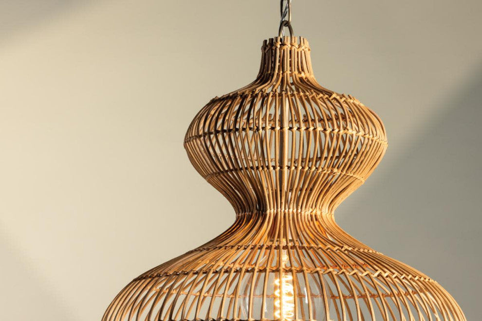Troy Lighting F3820 Irvine 20"W Rattan Pendant - Patina Brass