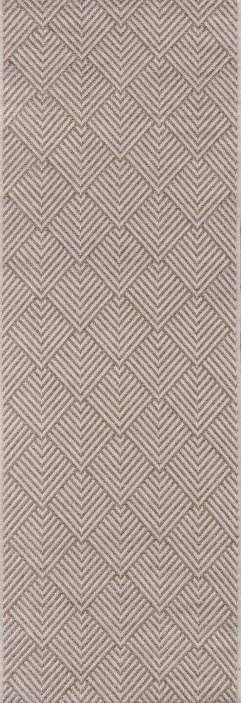 Como COM-3 Indoor Outdoor Rug, Beige, 2'x6' Runner