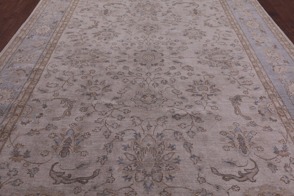 Peshawar White Wash Handmade Wool Rug 8' 11" X 12' 0" Q7843