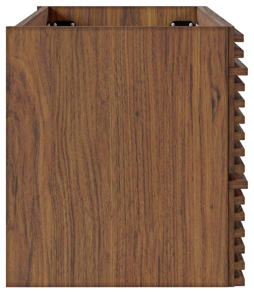 Render 30" Wall-Mount Bathroom Vanity, Walnut