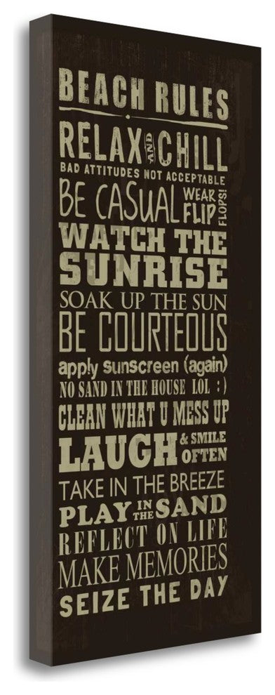 "Beach Rules" By Jim Baldwin, Giclee Print on Gallery Wrap Canvas, Ready to Hang
