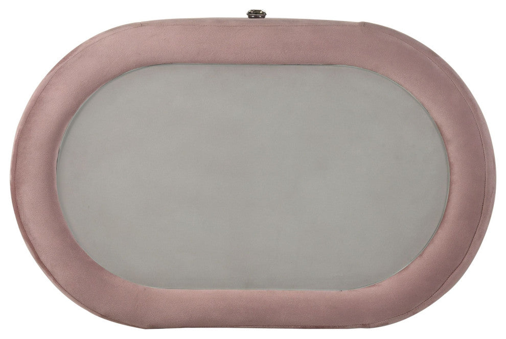 ACME Salonia Nightstand, Pink Velvet