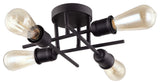 4-Light Semi-Flush Mount, Espresso Finish