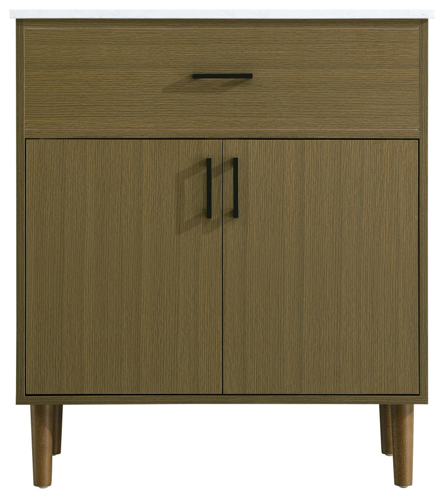 Home Living 30" Single Bathroom Vanity, Chestnut Brown
