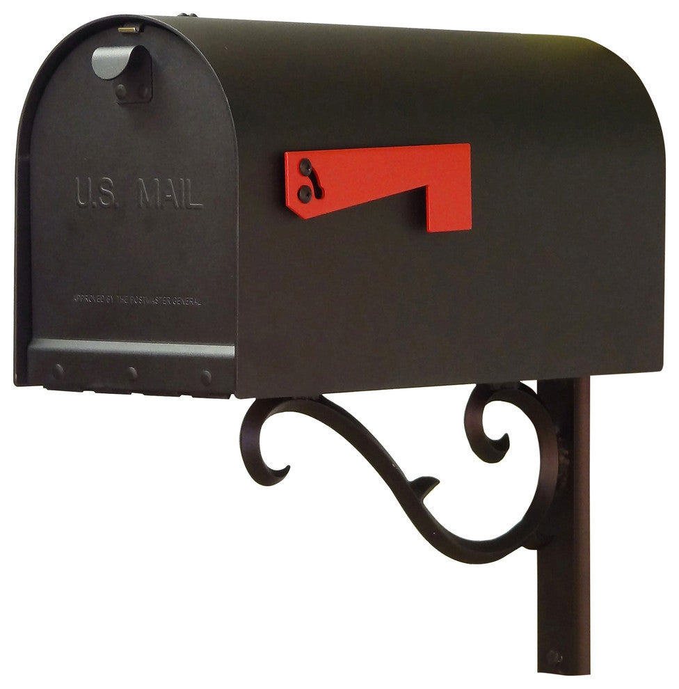 Titan Aluminum Mailbox With Sorrento Front Single Mailbox Mounting Bracket