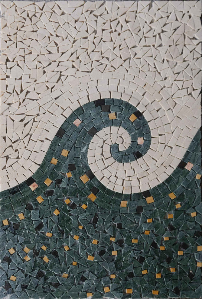 Wave Border Mosaic: Freckled Elegance main image 1