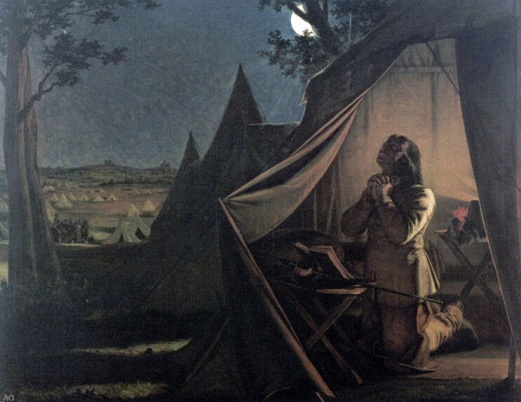 Augustus Leopold Egg The Night Before Naseby, 21"x28" Wall Decal