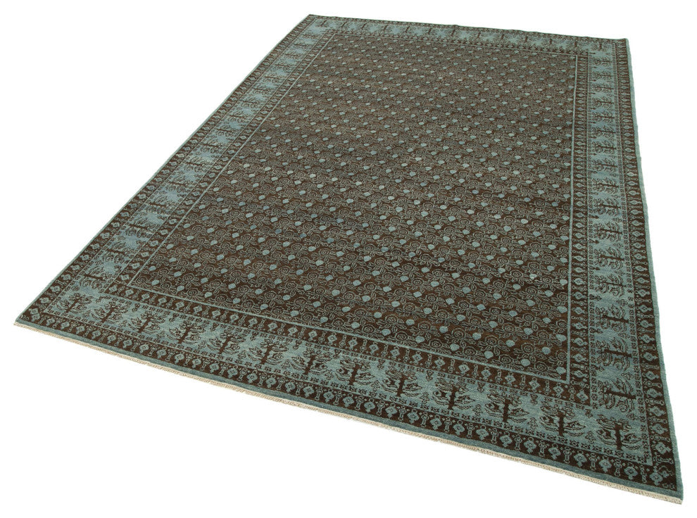 Rug N Carpet - Handmade Oriental 5' 11" x 8' 11" Wool Oushak Area Rug