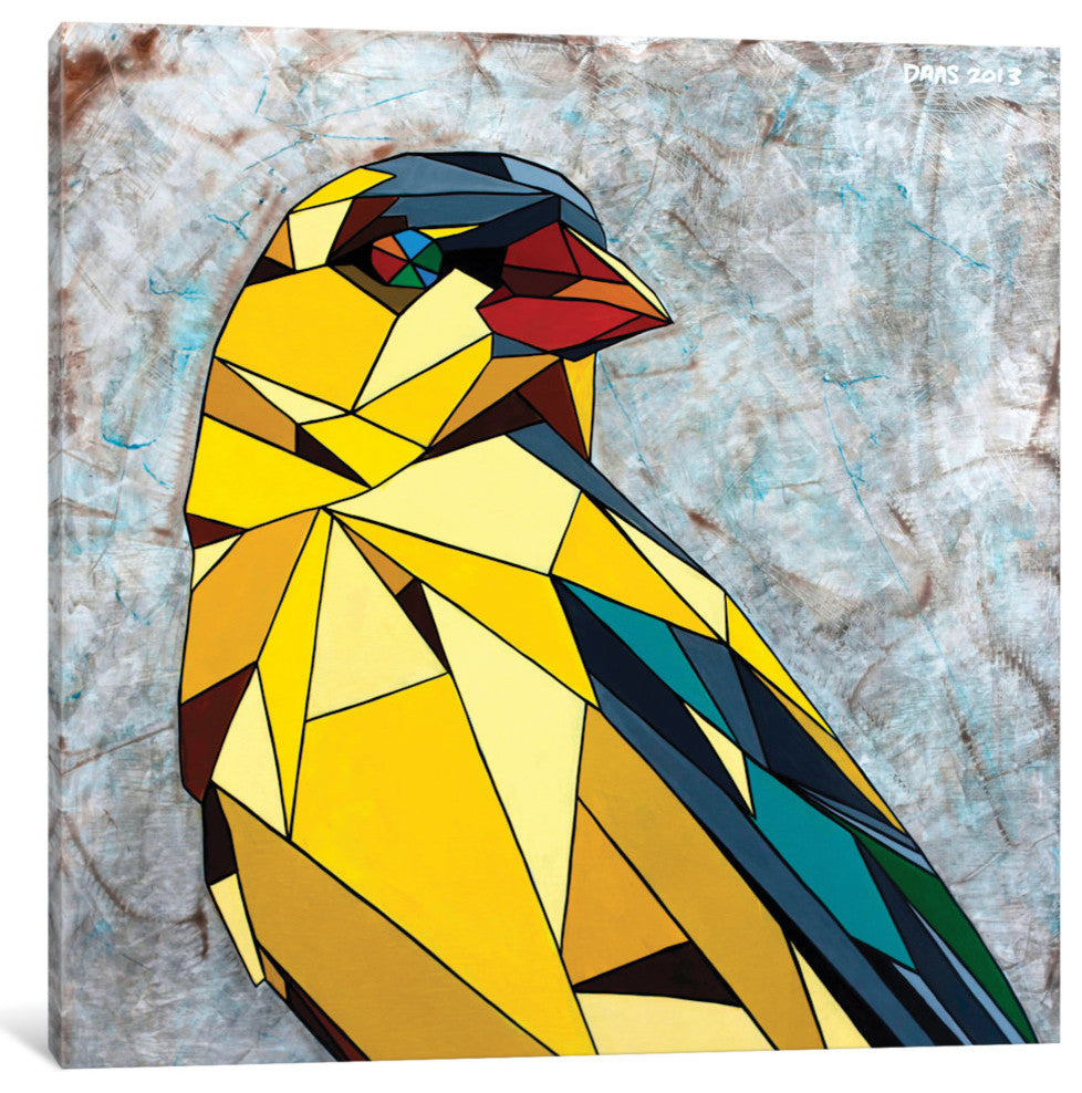 "American Goldfinch" by DAAS, Canvas Print, 12"x12"