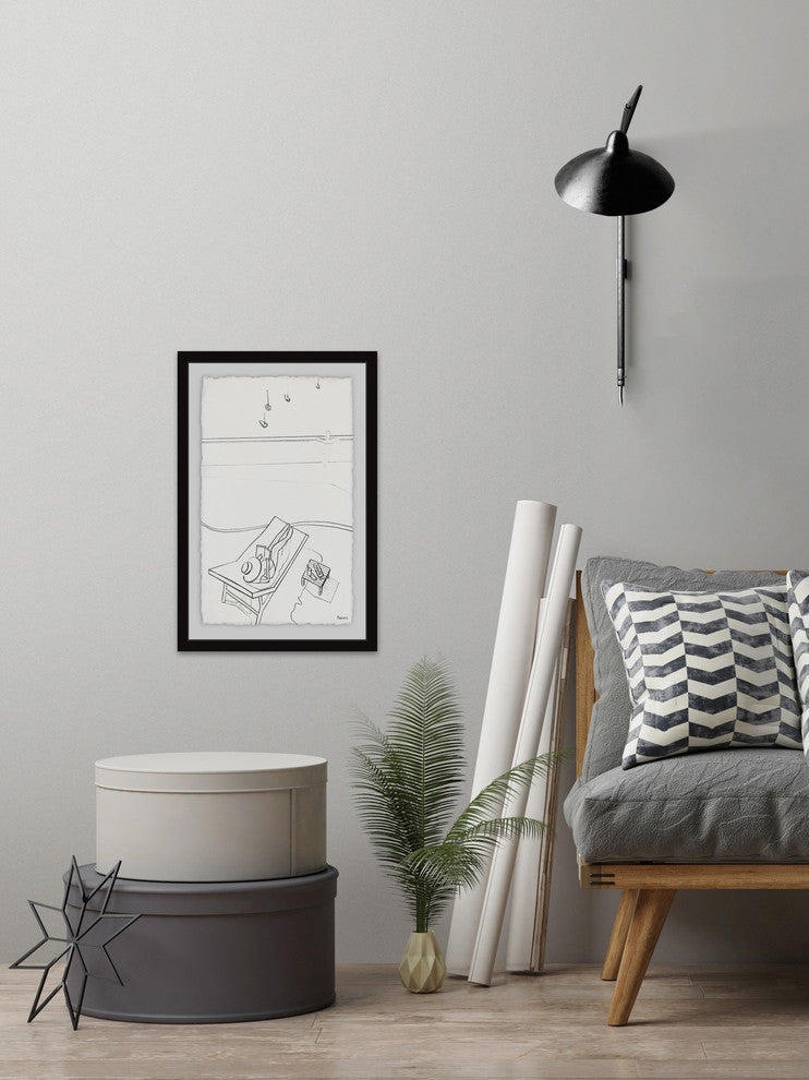 "Read and Chill" Framed Painting Print, 16"x24"