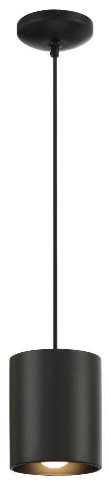 Matte Black One Light Pendant from the Pilson XL Collection