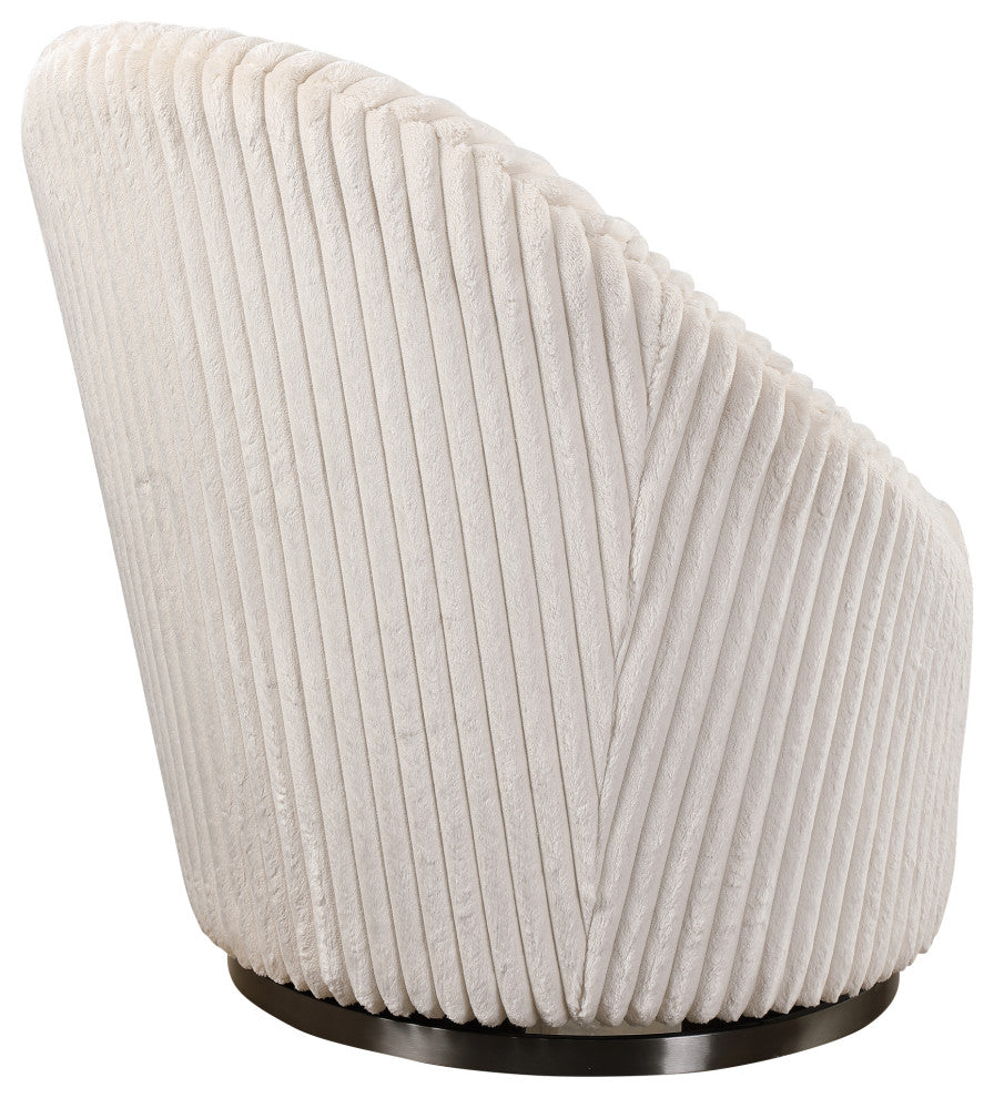 Uttermost Crue White Swivel Chair
