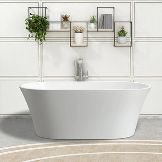 Vanity Art Freestanding Acrylic Bathtub, White, 63"x30"