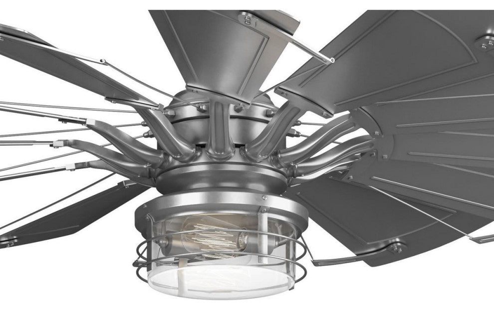 Springer II Collection Antique Nickel Rustic Light Kit for Ceiling Fan, Antique Nickel