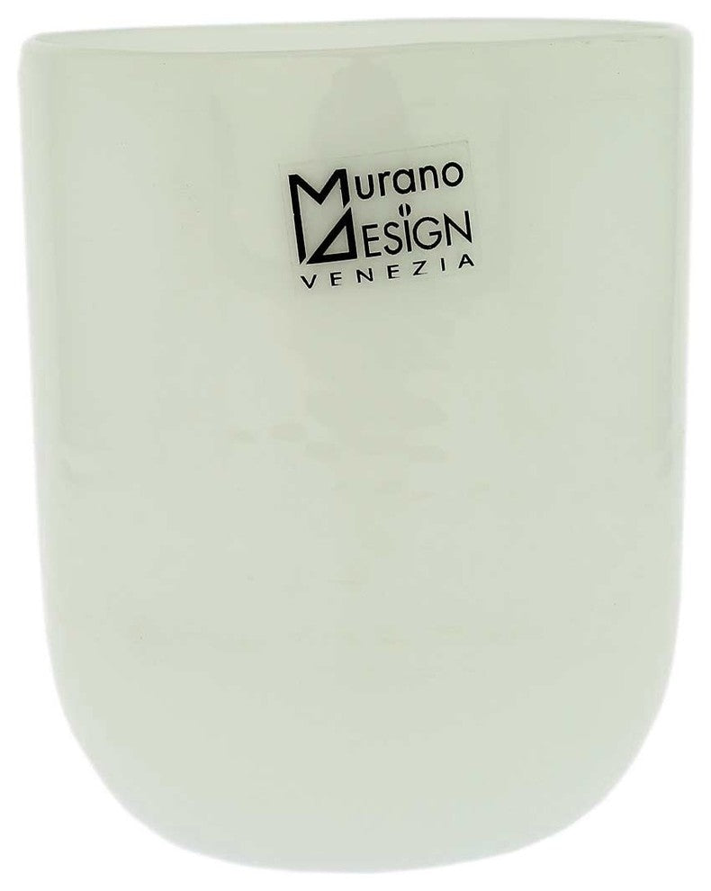 GlassOfVenice Murano Glass Luminoso Tumbler - White