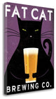 "Cat Brewing No City" By Ryan Fowler, Giclee Print on Gallery Wrap Canvas