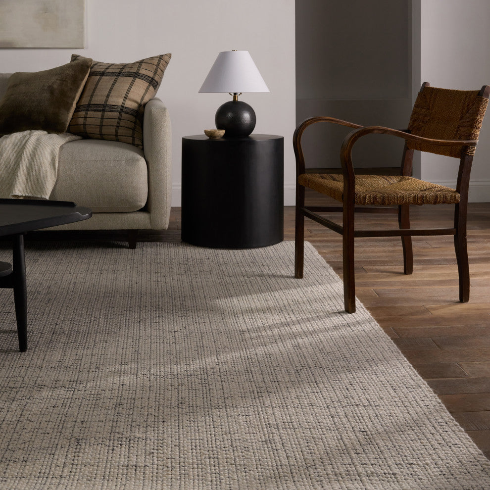 Jaipur Living Iwan RNA01 Handmade Solid Ivory Area Rug, 5'x8'