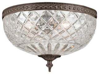 Crystorama 3 Light Bronze Crystal Ceiling Mount