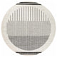 Hauteloom Angus Abstract Area Rug, Black/Charcoal/Light Gray, 6'7" Round