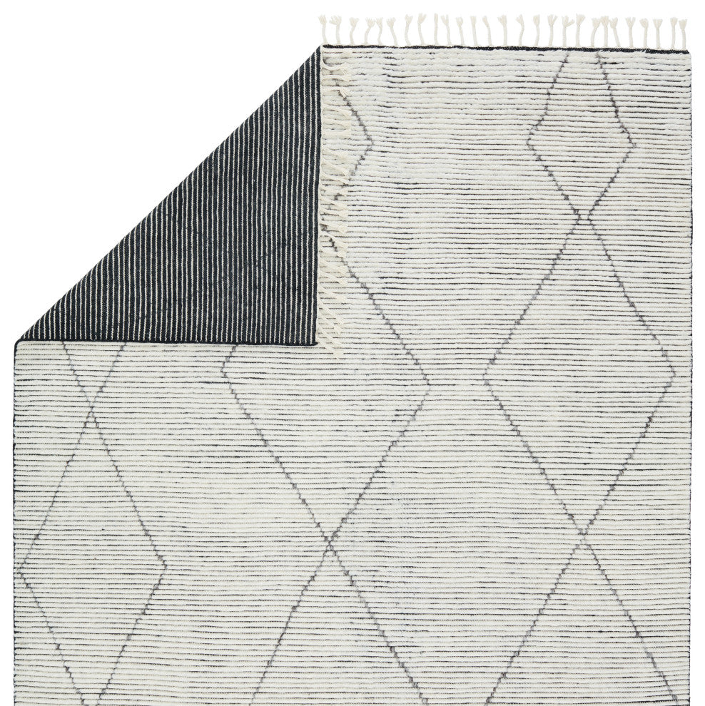 Jaipur Living Ammil Hand-Knotted Trellis Cream/Black Area Rug, 6'x9'