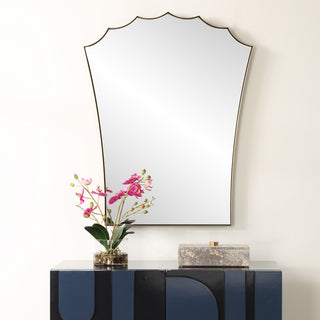 Uttermost Monarch Scalloped Arched Vanity Mirror