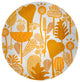 Flower Forest Spring Chenille Rug, Mango, 5' Round