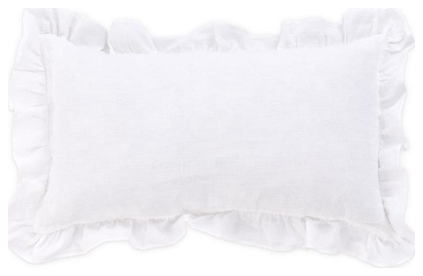 Michael Amini Cherry Hill 6-piece Belgium Linen Fabric Queen Duvet Set in White