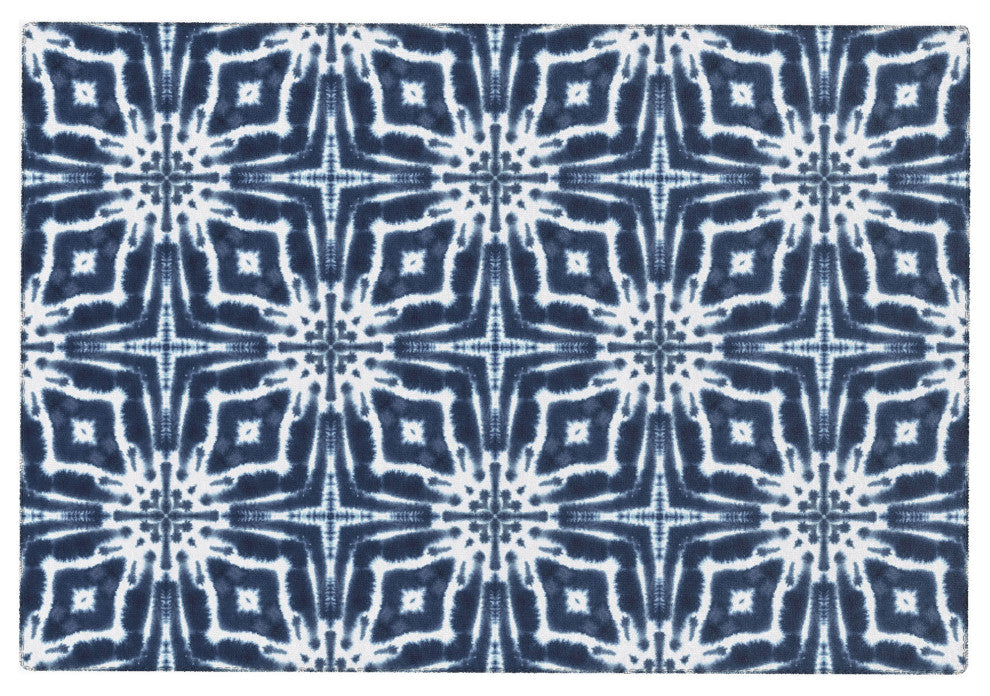 Jacqueline Maldonado Watercolor Shibori Indigo Area Rug