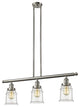 Franklin Restoration Canton 3 Light Island Light, Brushed Satin Nickel, Clear