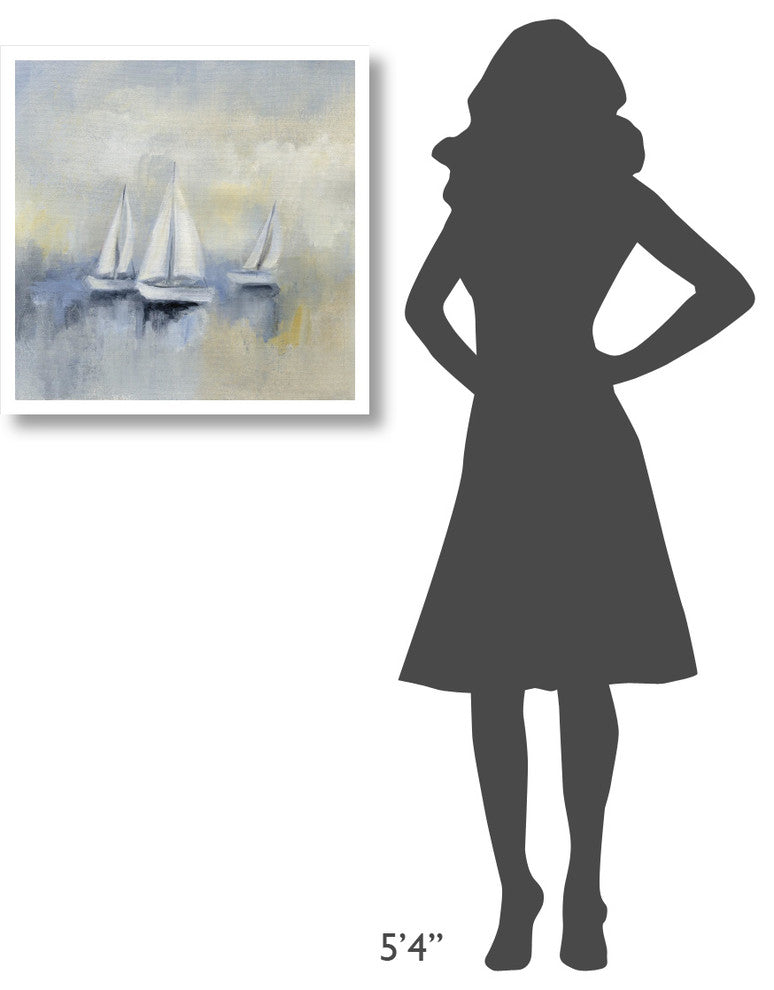 "Morning Sail II" Digital Paper Print by Silvia Vassileva, 26"x26"