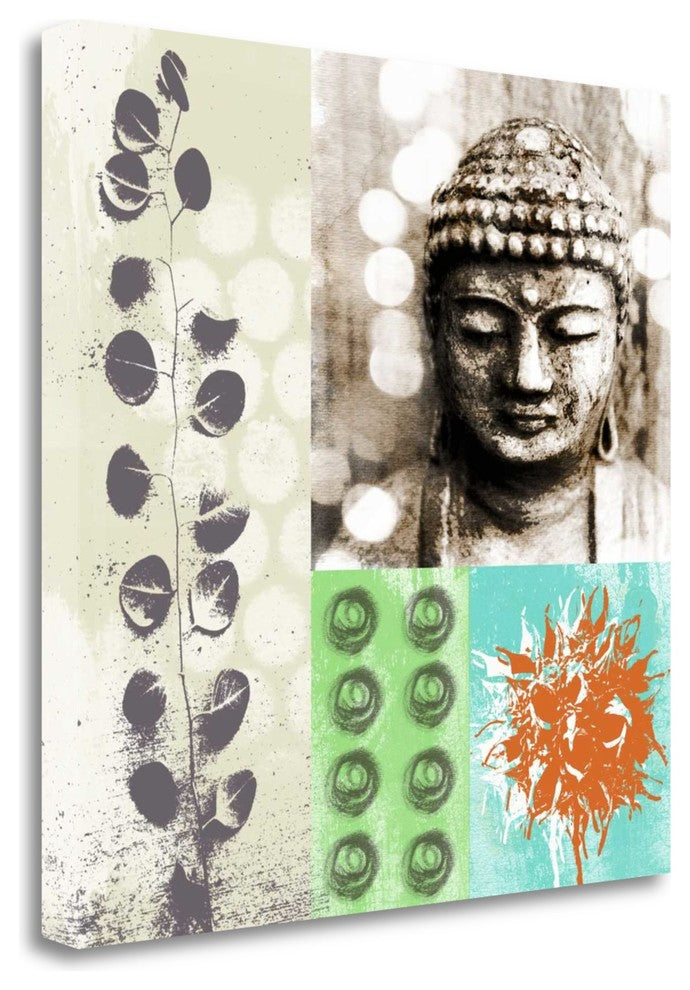 "Buddha I" By Linda Woods, Giclee Print on Gallery Wrap Canvas, Ready to Hang