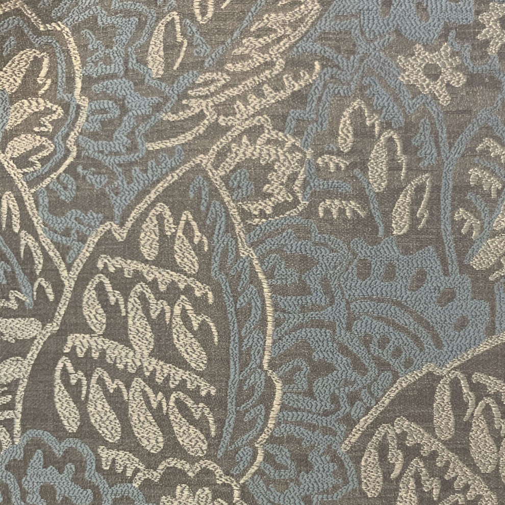 Plutus Blue Festive Jacquard Luxury Throw Pillow, 20"x26"
