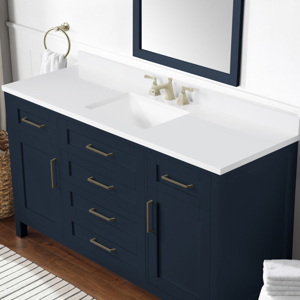 OVE Decors Tahoe II 60" Single Basin Vanity, Midnight Blue