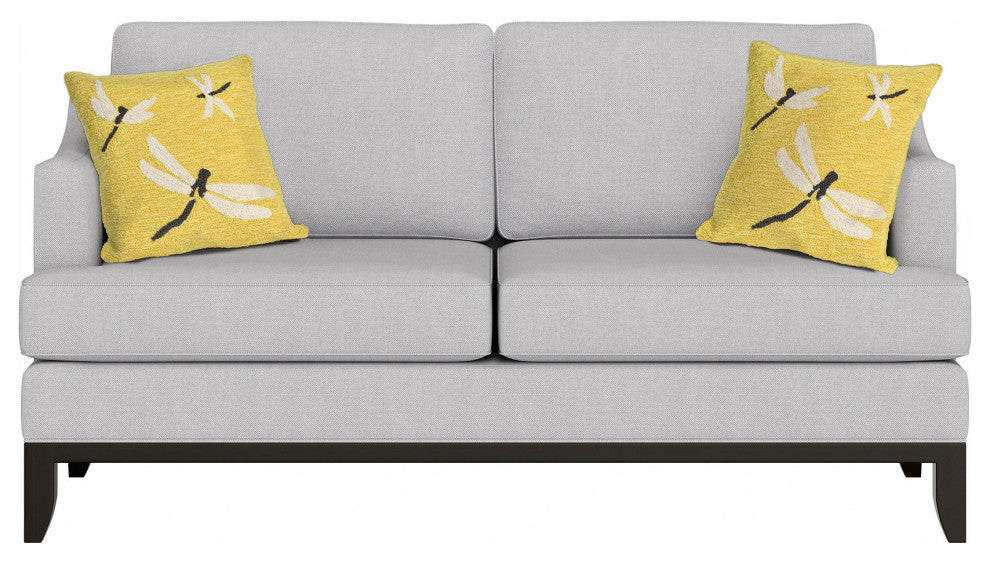 Frontporch Dragonfly Pillow, Yellow, 18"x18"