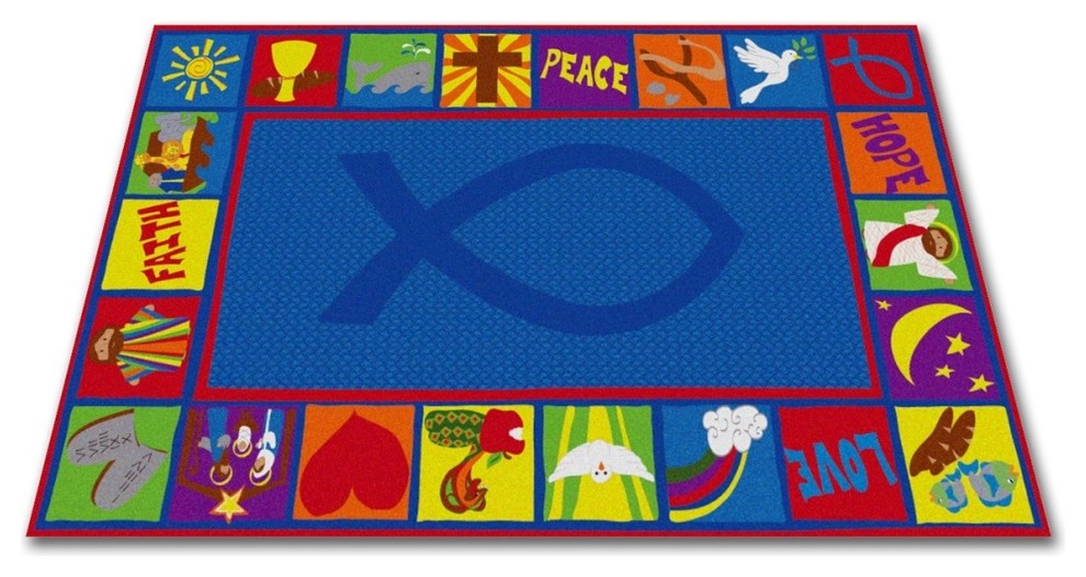 Bible Squares Christian School Rug