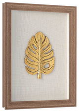 Golden Leaves Iii Shadow Box
