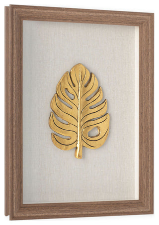Golden Leaves Iii Shadow Box
