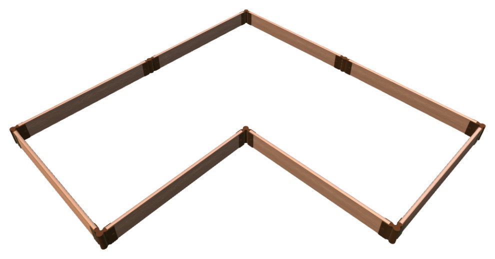 Classic Sienna 'Arrowhead' - 8' X 8' X 5.5" Raised Garden Bed - 1" Profile