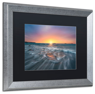 Mathieu Rivrin 'Oceanic Poetry' Matted Framed Art, Silver Frame, Black, 20x16