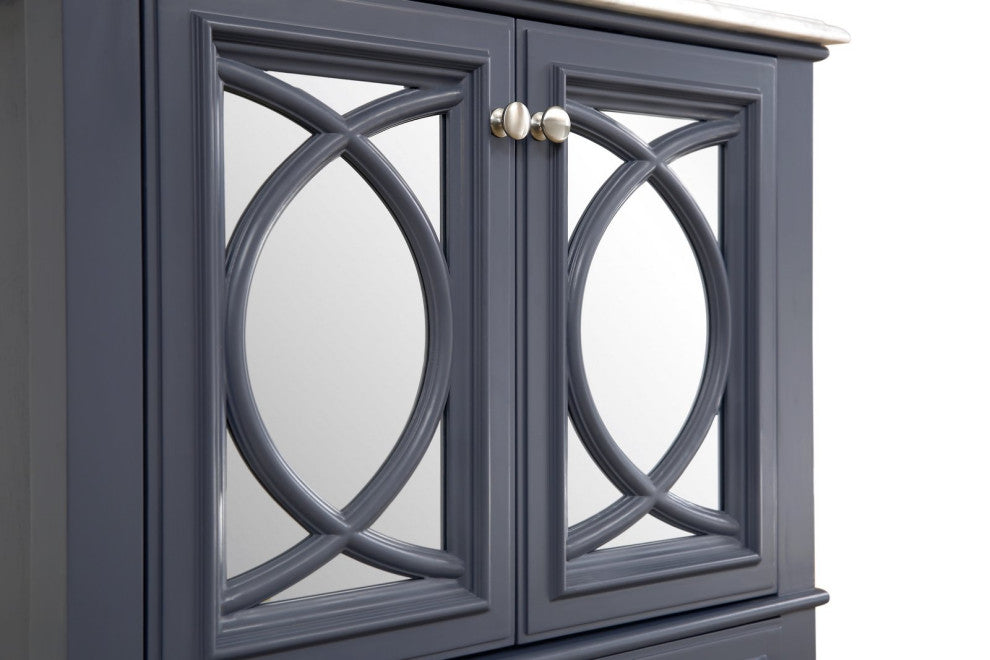 Olivia 30" Bathroom Vanity, Marine Gray, Carrara Marble