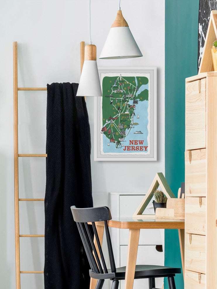 "New Jersey Spots" Framed Painting Print, 24x36
