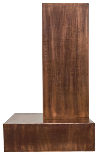 36" 735 CFM Chimney Smooth Copper Wall Mount Range Hood, Slim Baffle Filters